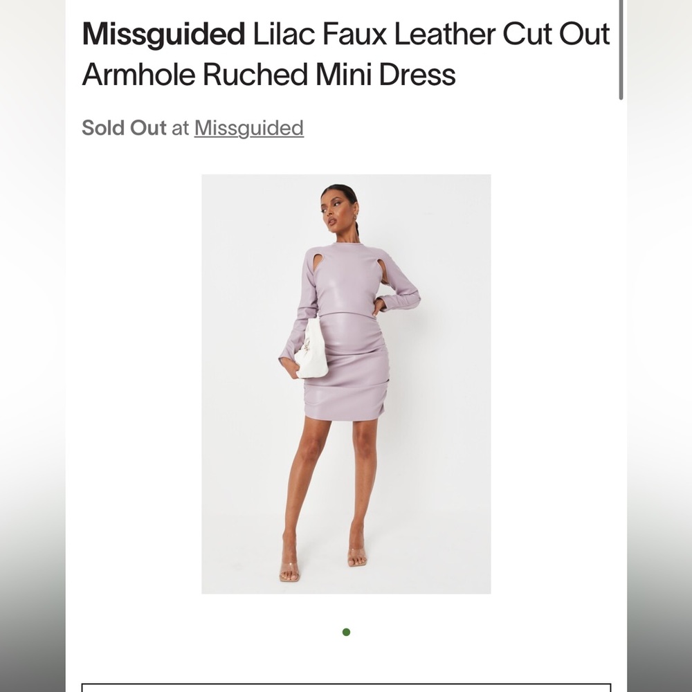 Missguided faux leather cutout armhole mini dress